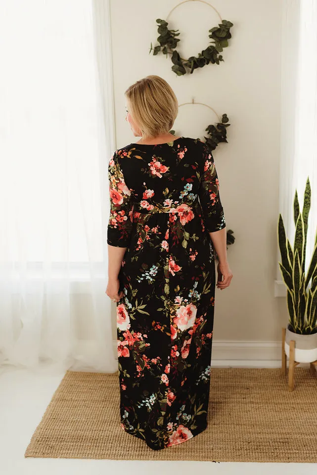 3/4 Floral Maxi