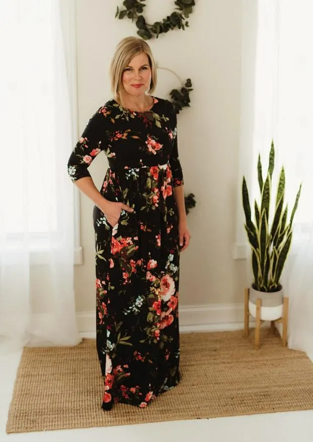 3/4 Floral Maxi