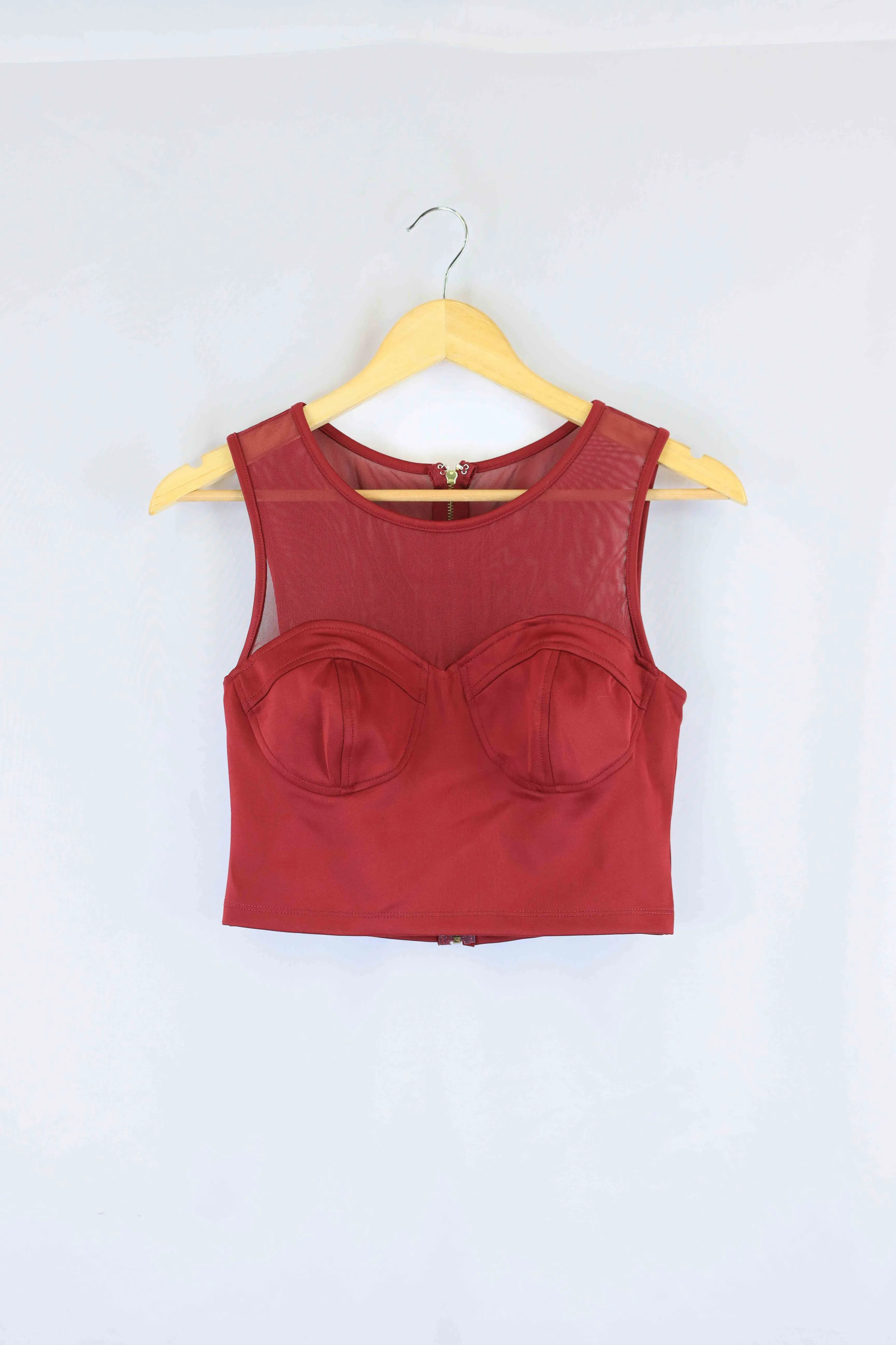 Alice in The Eve Burgundy Cropped Top 10