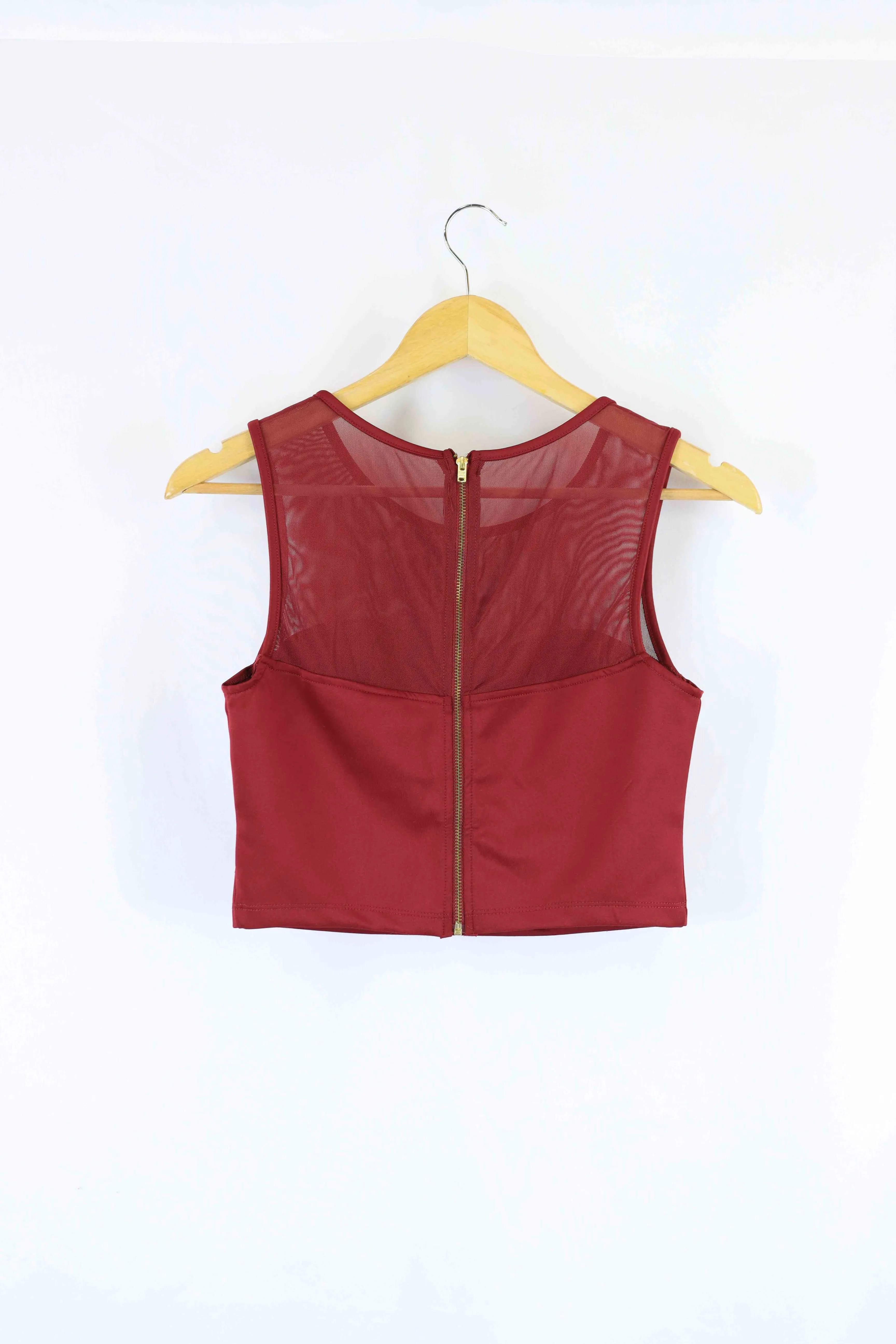 Alice in The Eve Burgundy Cropped Top 10