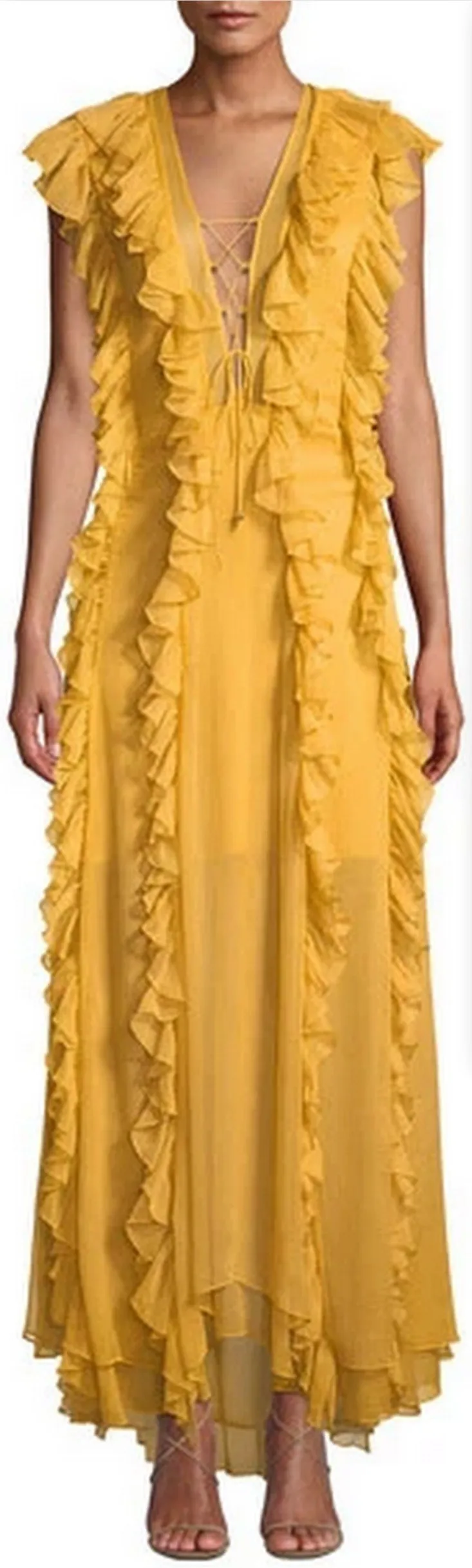 'Ambra' Ruffle Maxi Dress