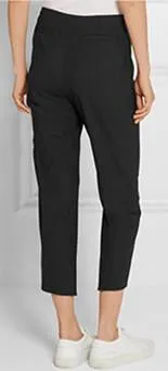 Asymmetric Cropped Pants in Black