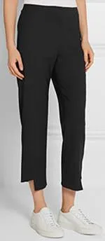 Asymmetric Cropped Pants in Black