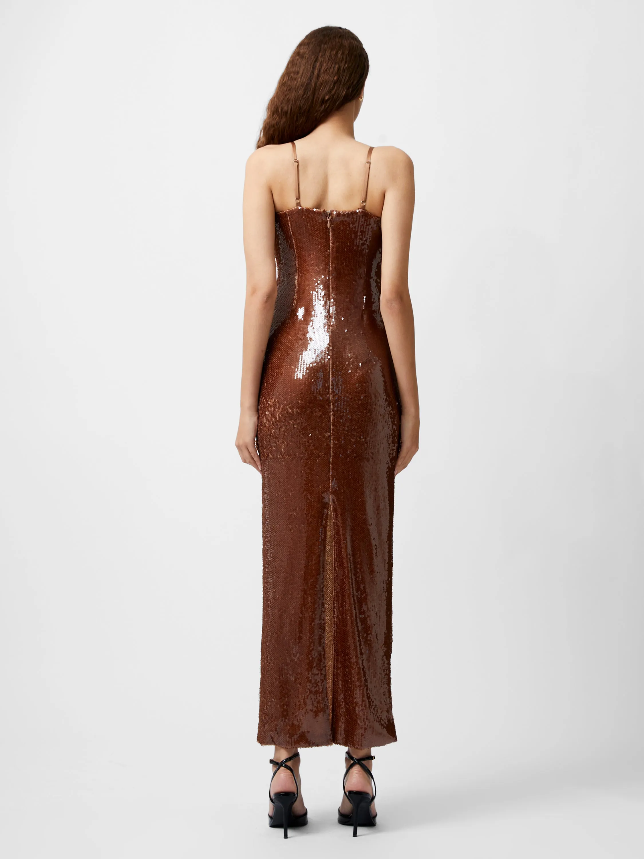 Beatrice Sequin Strappy Corsage Maxi Dress