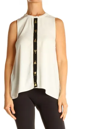 Beige Solid Chic Blouse