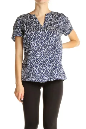 Blue Polka Dot All Day Wear Blouse