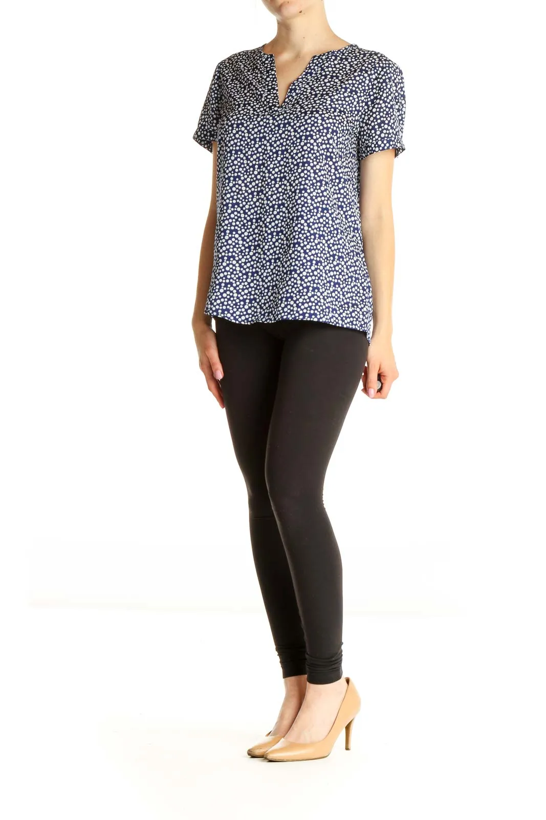 Blue Polka Dot All Day Wear Blouse