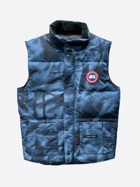 Canada Goose Blue Abstract Camo Freestyle Men's Vest