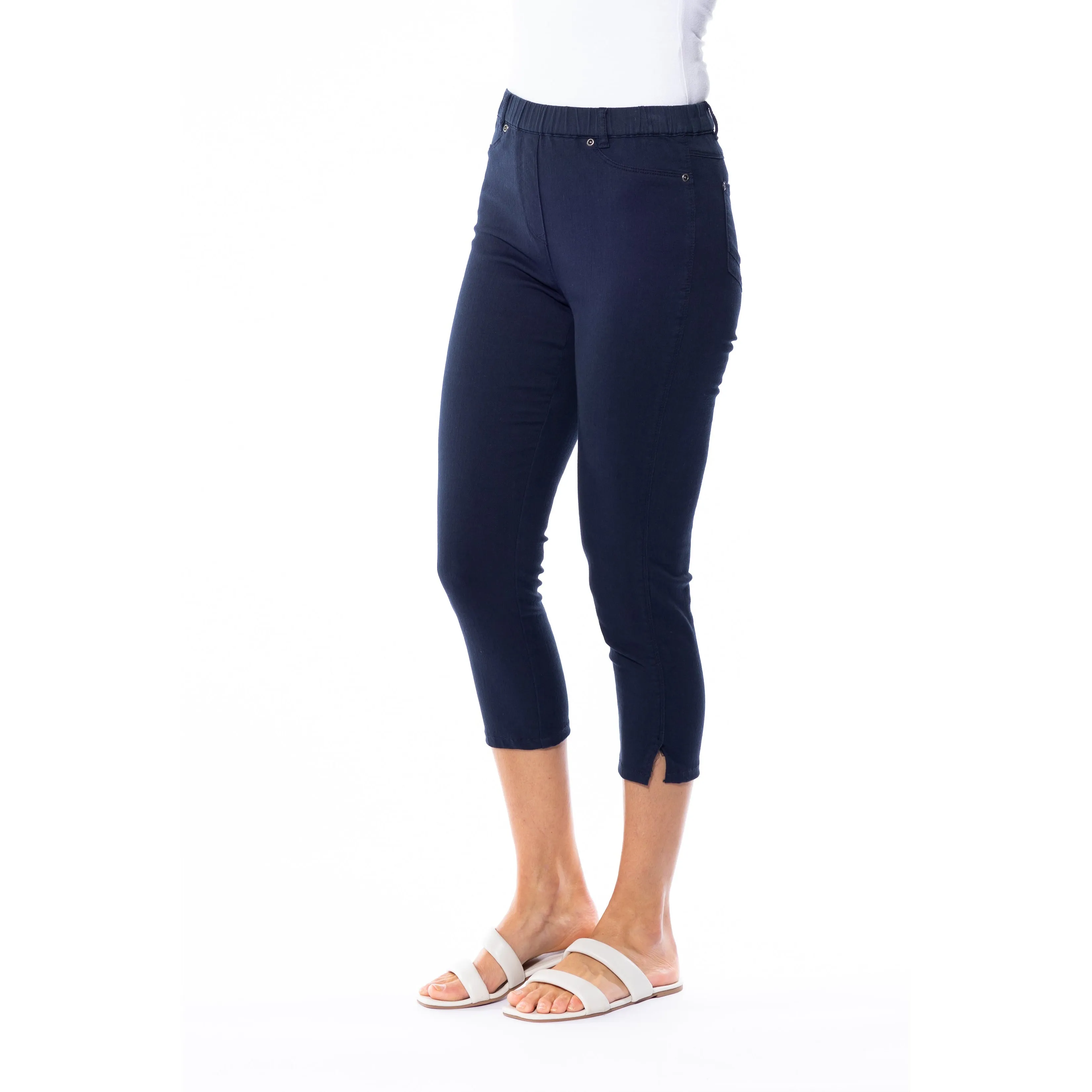 Capri Jeggings by Café Latte - Navy