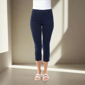 Capri Jeggings by Café Latte - Navy