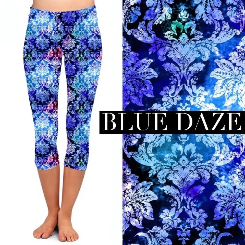 Capri Pocket Leggings: Blue Daze **PREORDER**