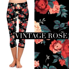 Capri Pocket Leggings: Vintage Rose **PREORDER**