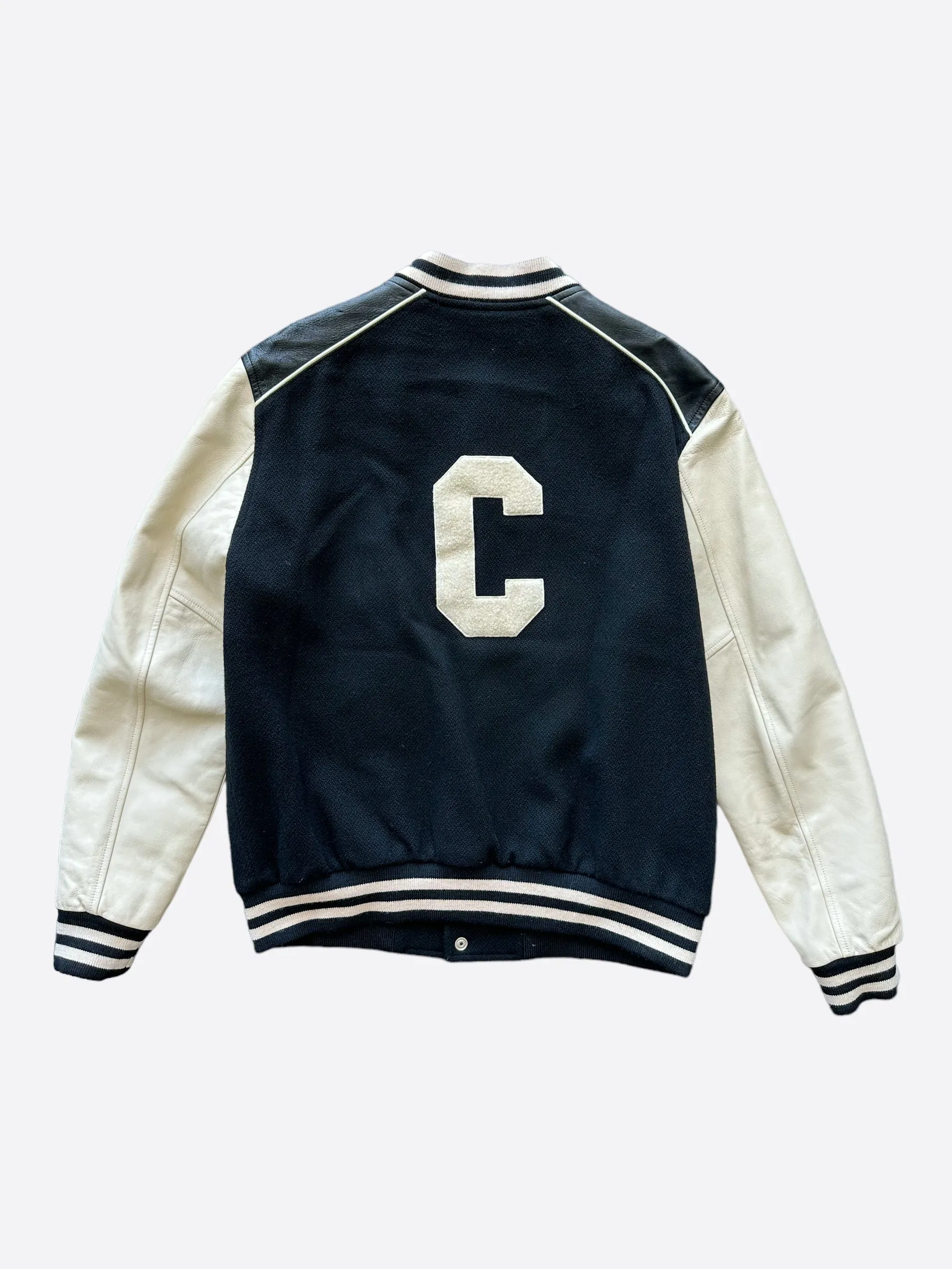 Celine Black & White C Logo Teddy Jacket