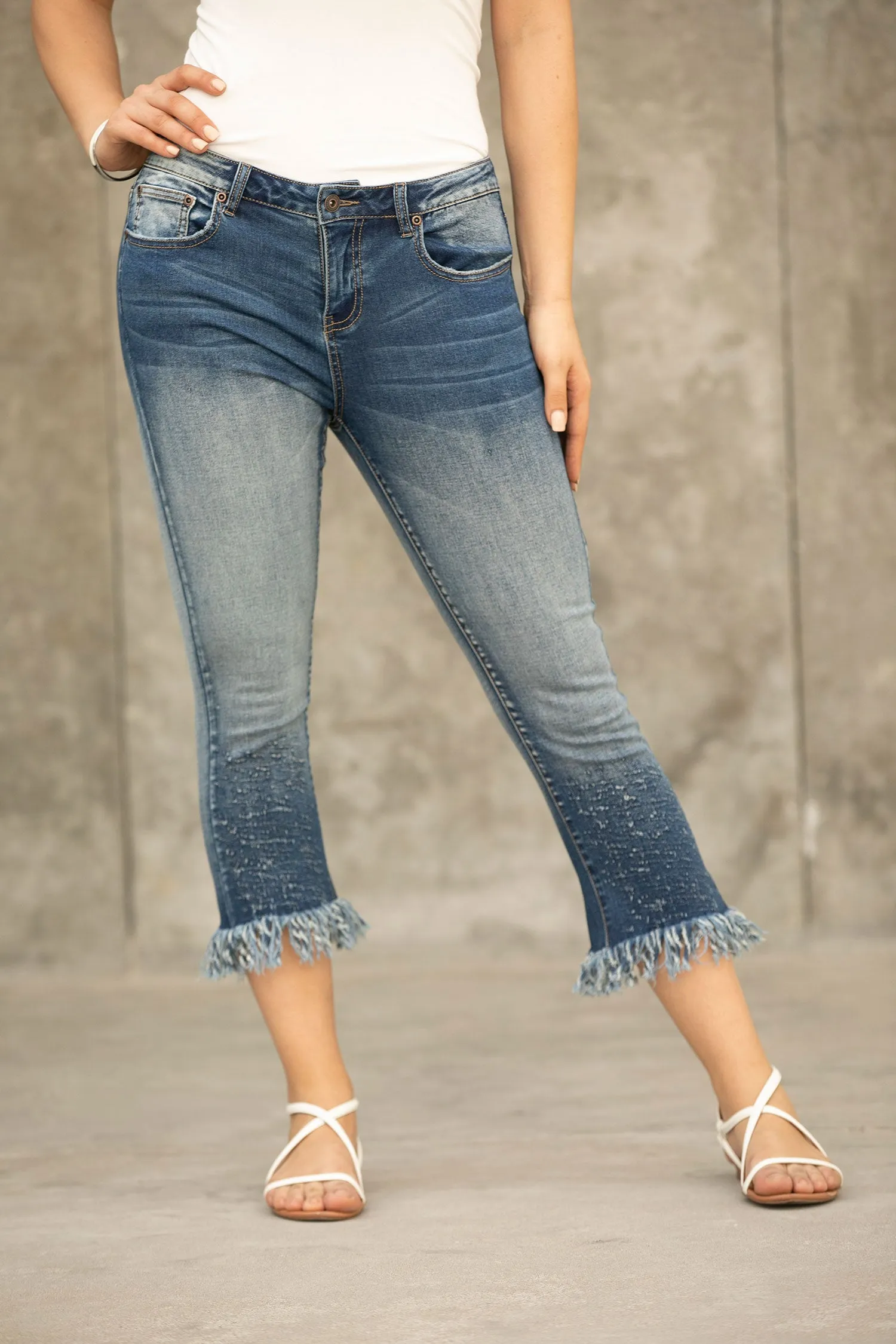 Denim With Frayed Fringe