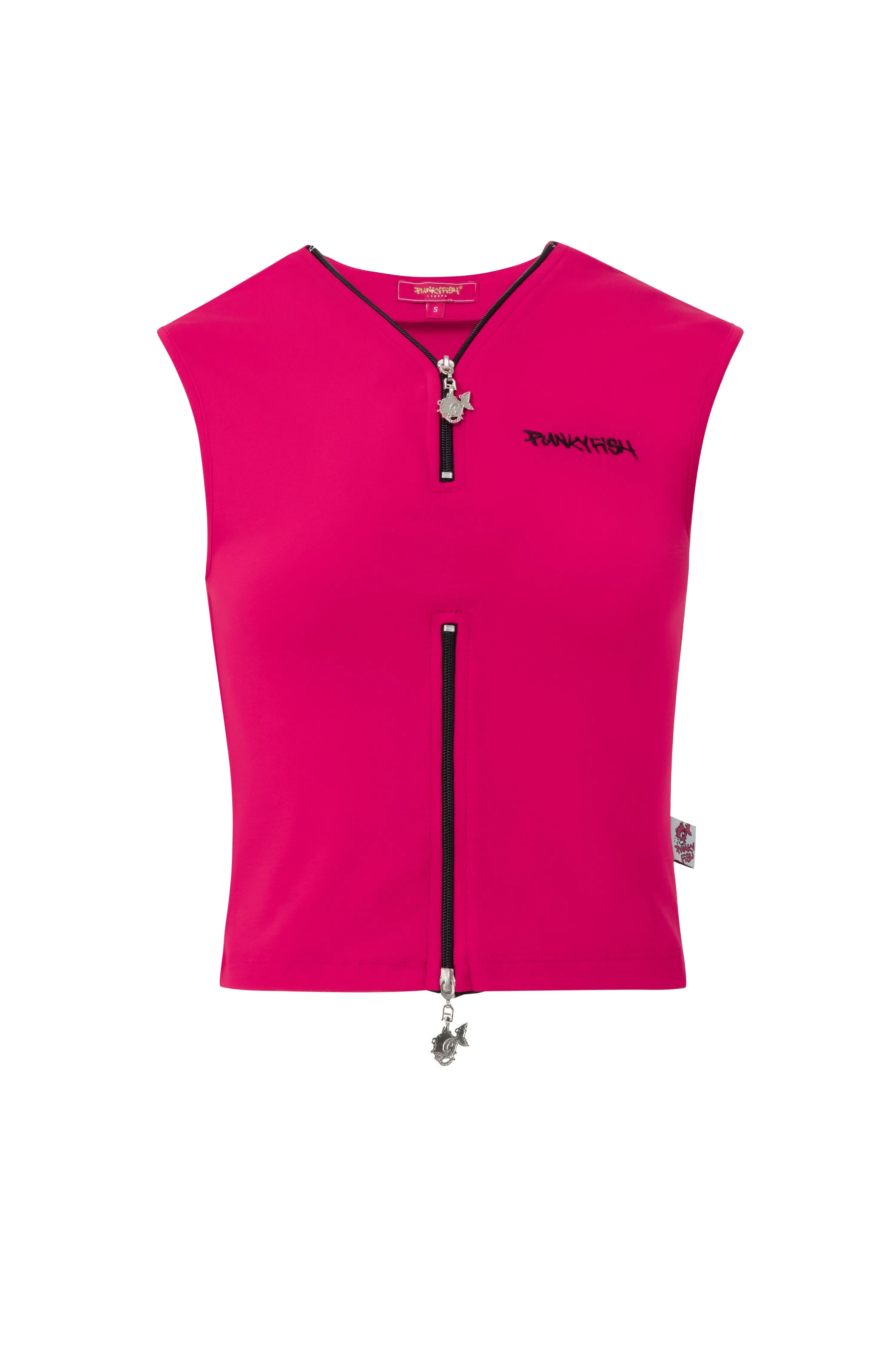 Double Zipper Tops Fuchsia