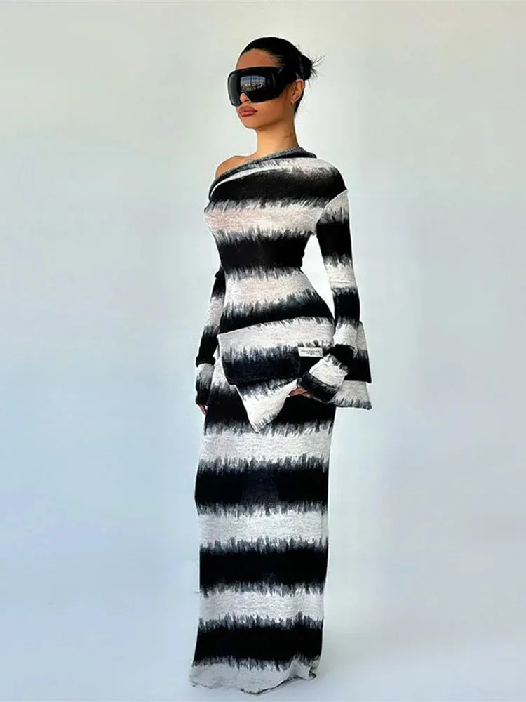 Eclipse Stripe Gala Maxi