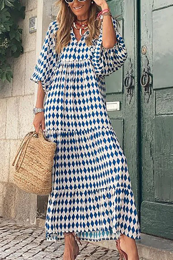 Fabulous Time Puff Sleeve Tiered Midi Dress