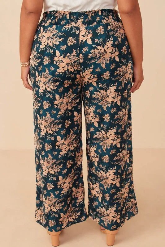 HAY108 - FLORAL WIDE LEG PANT