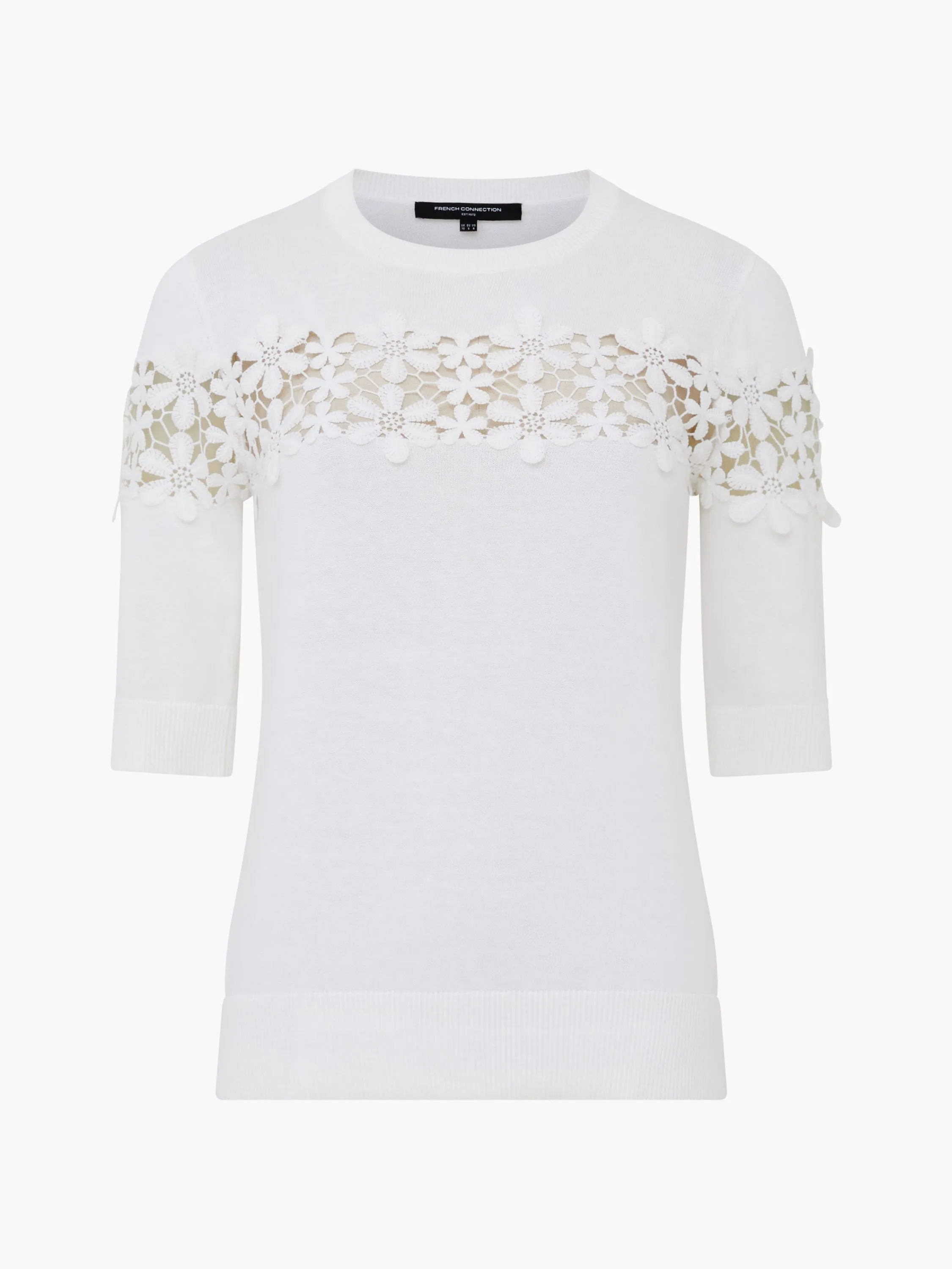 Jilly Cobalo Lace Short Sleeve Top