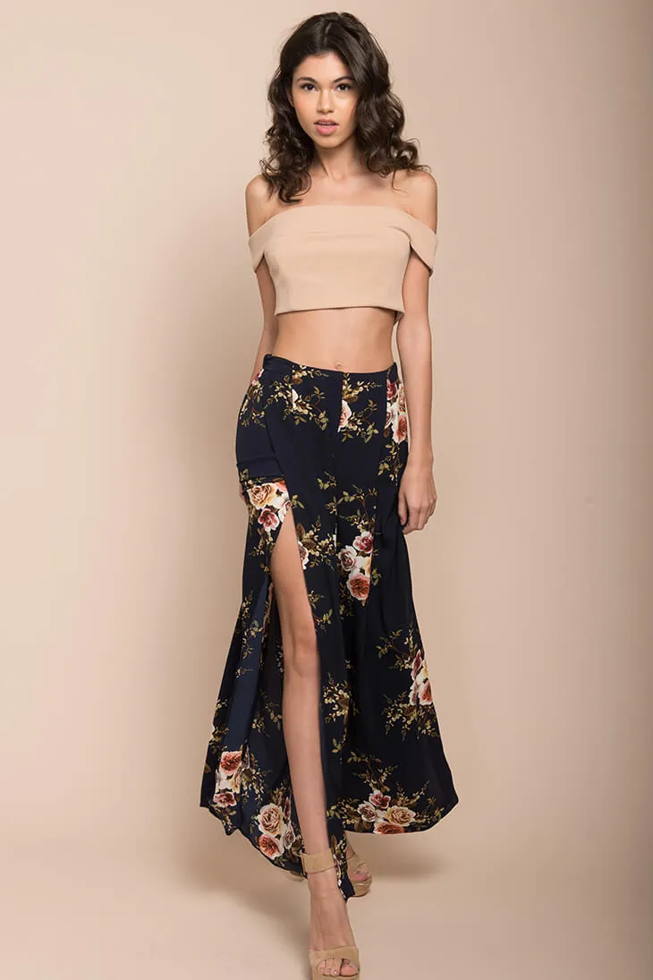 Kaya Floral Pants Navy