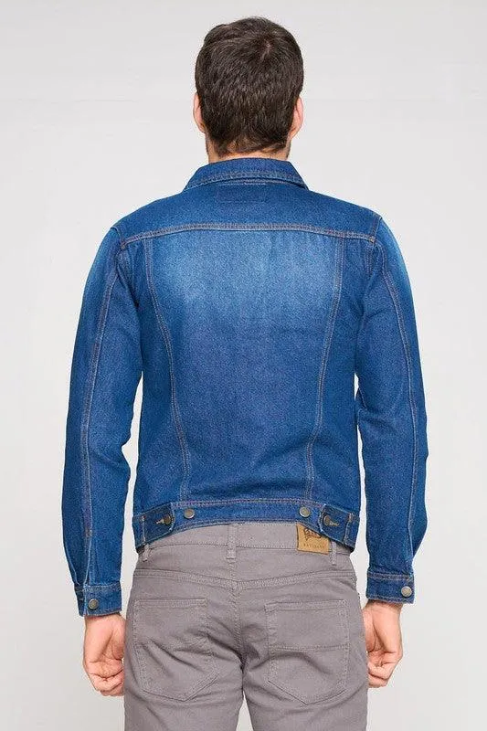 Mens Rich Blue Denim Jean Jacket