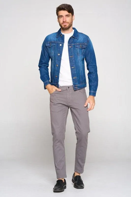 Mens Rich Blue Denim Jean Jacket