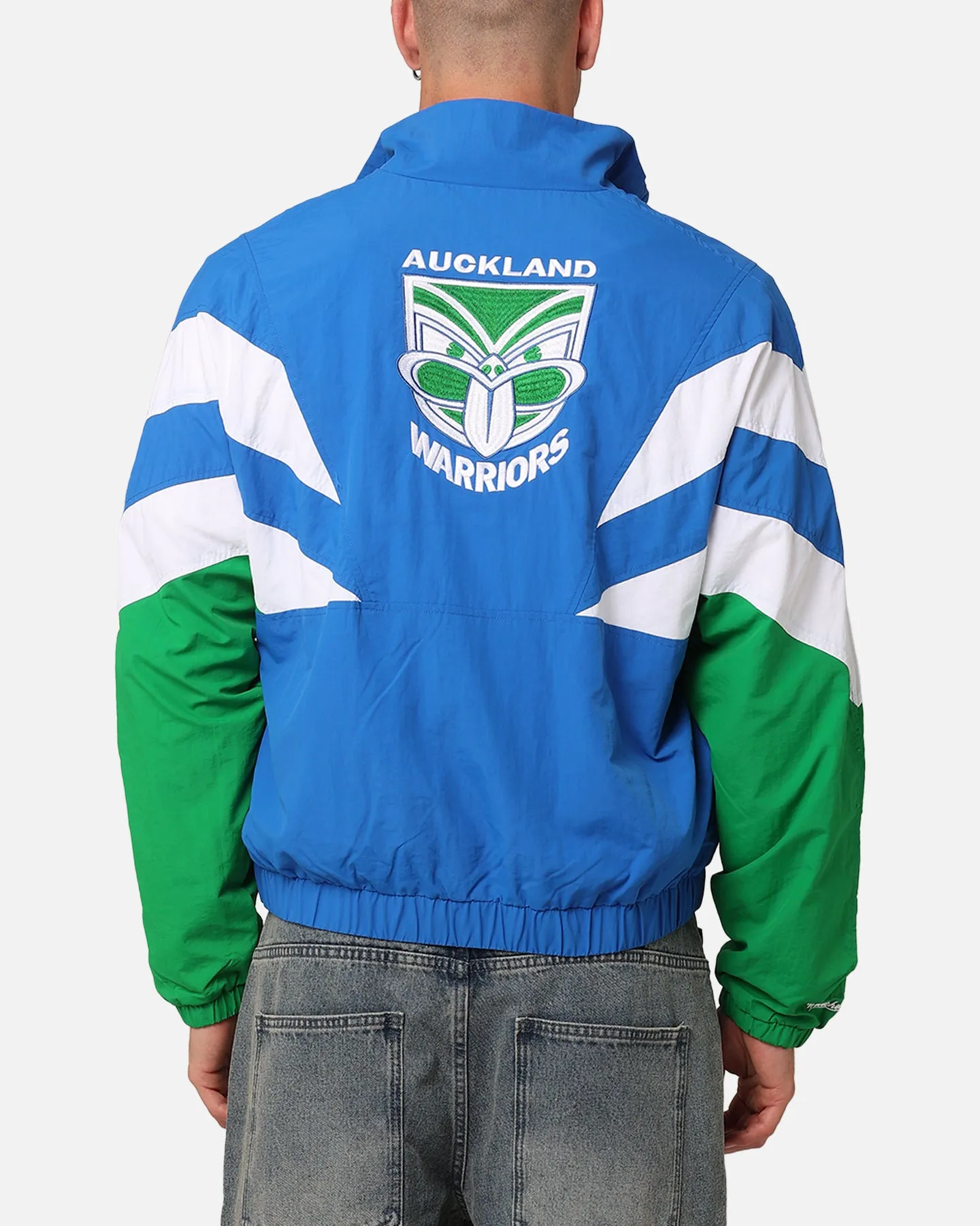 Mitchell & Ness New Zealand Warriors Full Zip Spray Jacket Black/White/Green