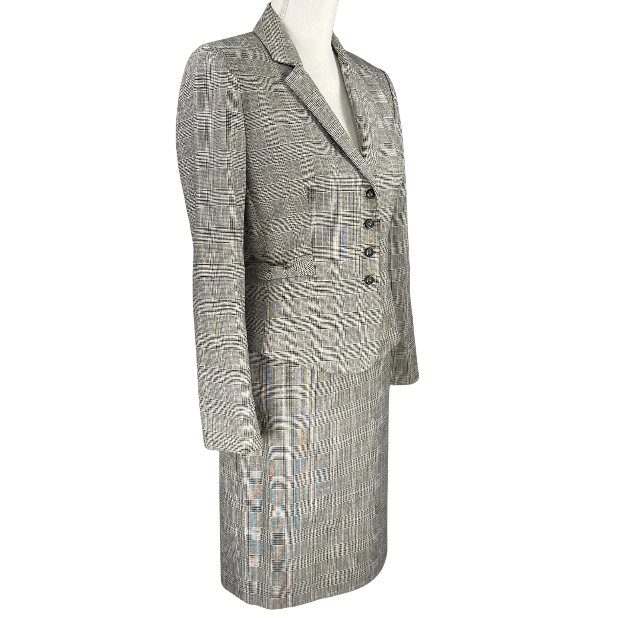 Plaid Skirt Suit Set (S)