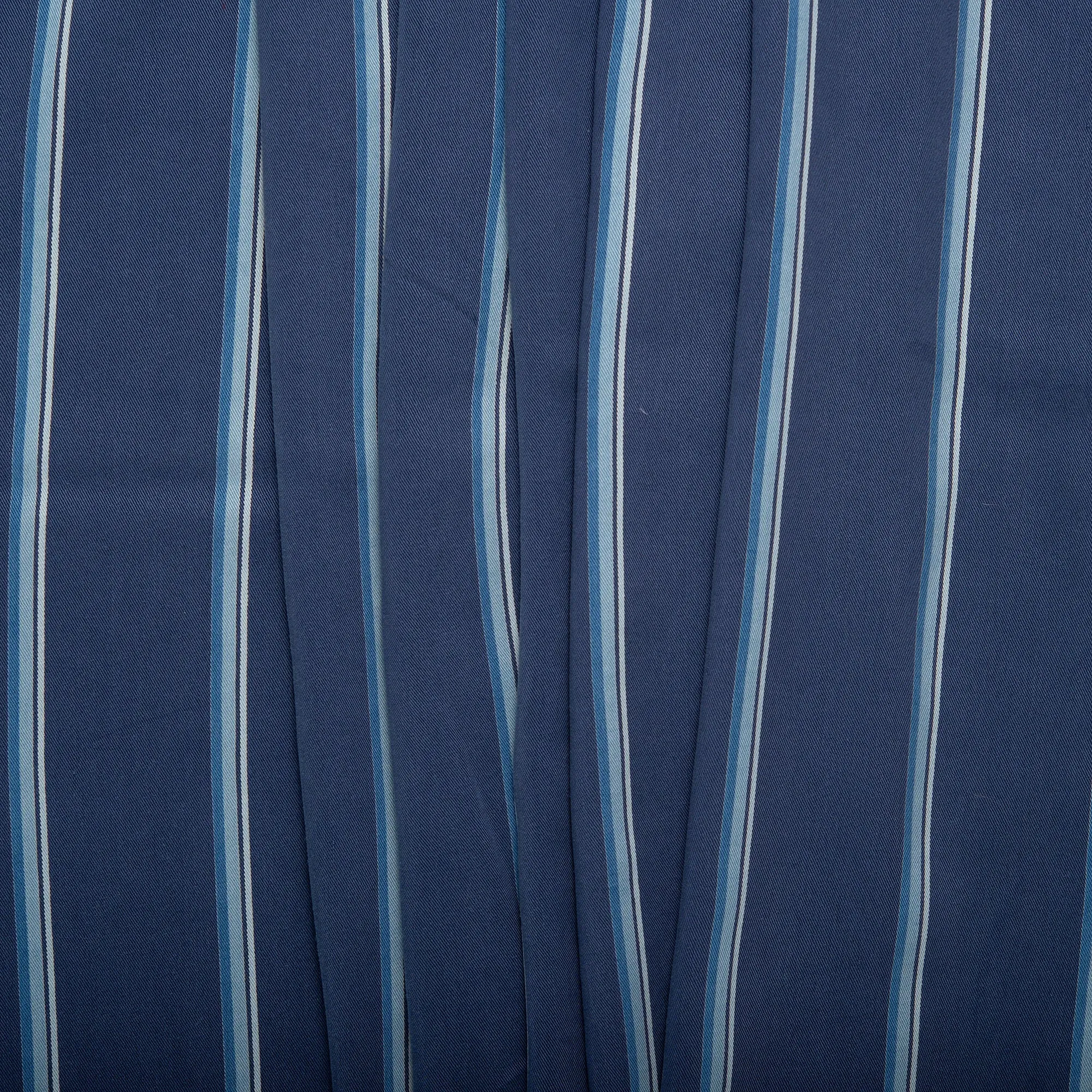 Printed Viscose - FLORA - Stripes - Holland blue