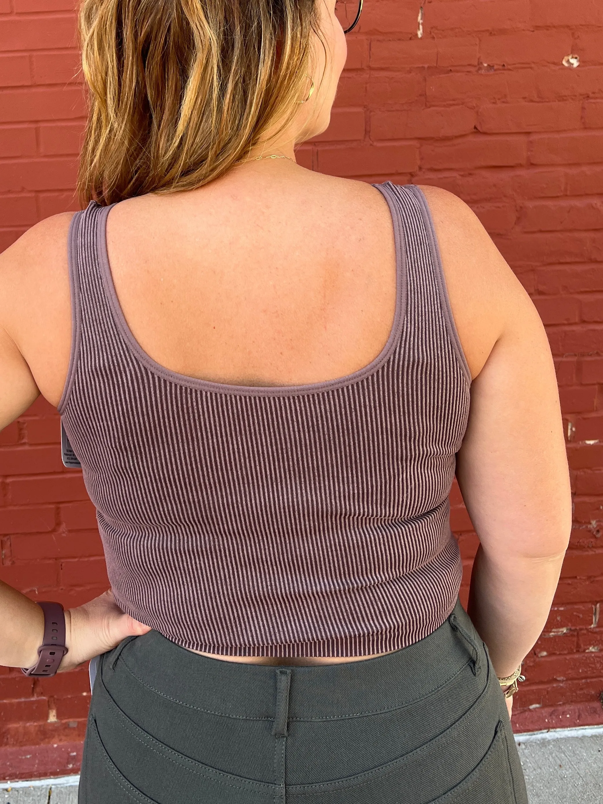 Ribbed Cropped Tank