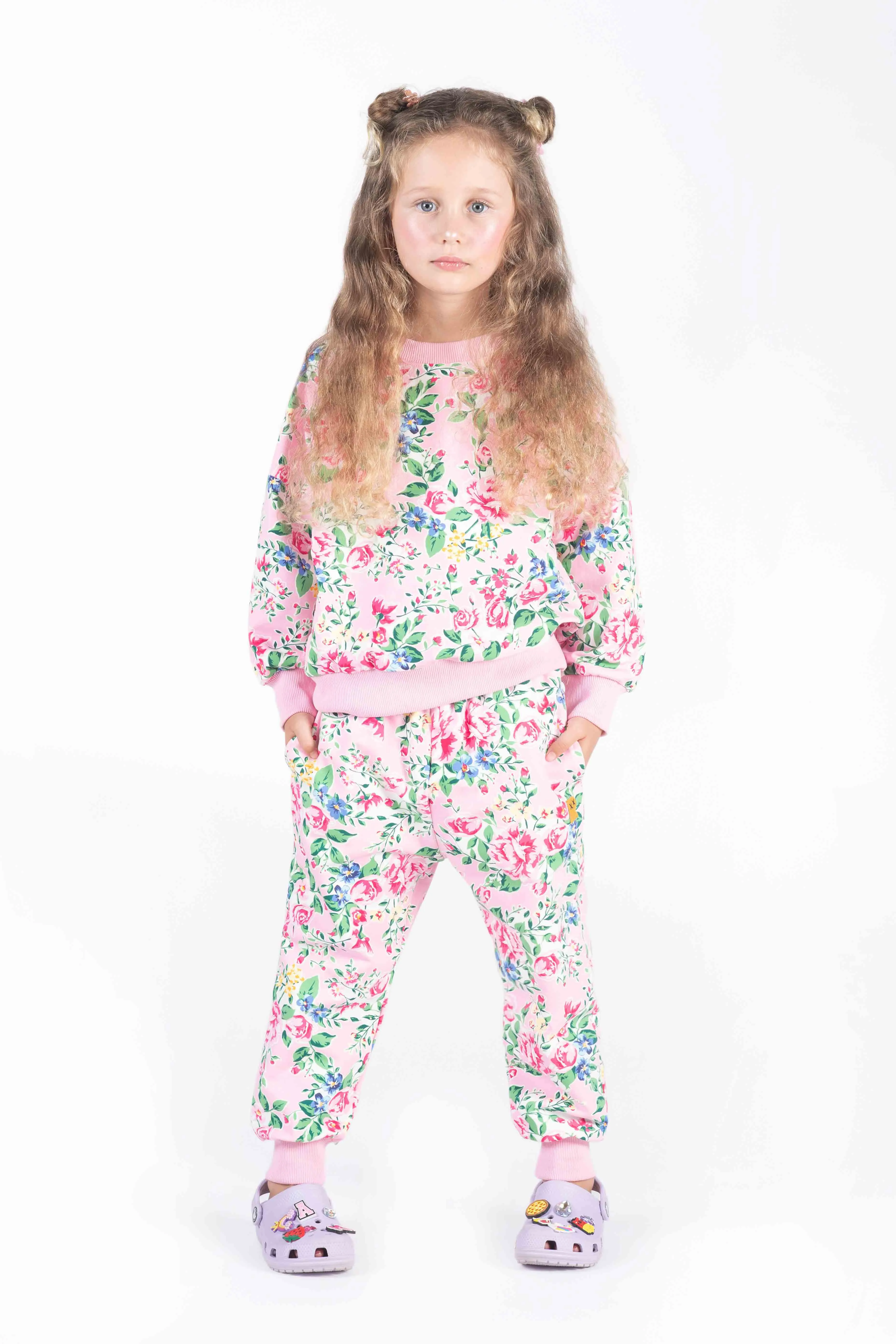 ROCK YOUR KID PINK GARDEN TRACKPANTS