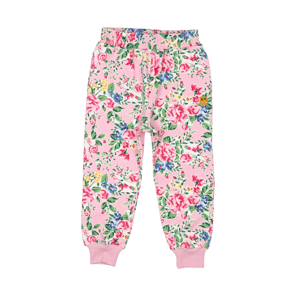 ROCK YOUR KID PINK GARDEN TRACKPANTS