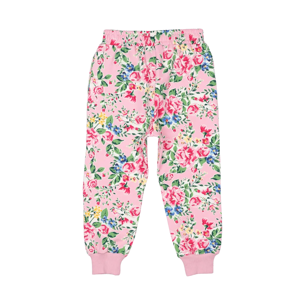 ROCK YOUR KID PINK GARDEN TRACKPANTS