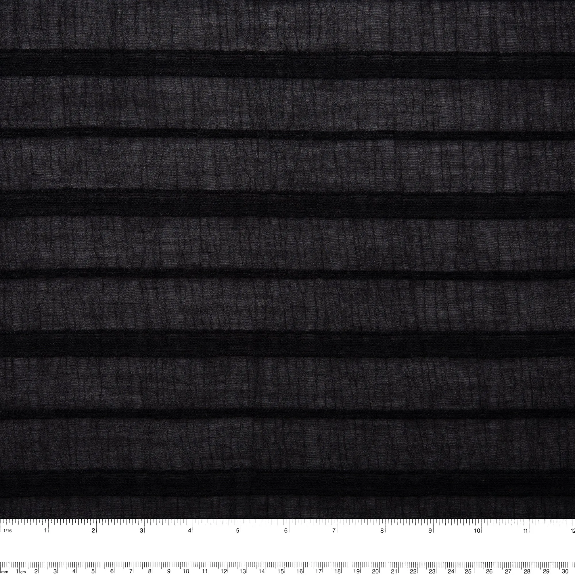 Striped Rayon Jacquard - COSTA - Black