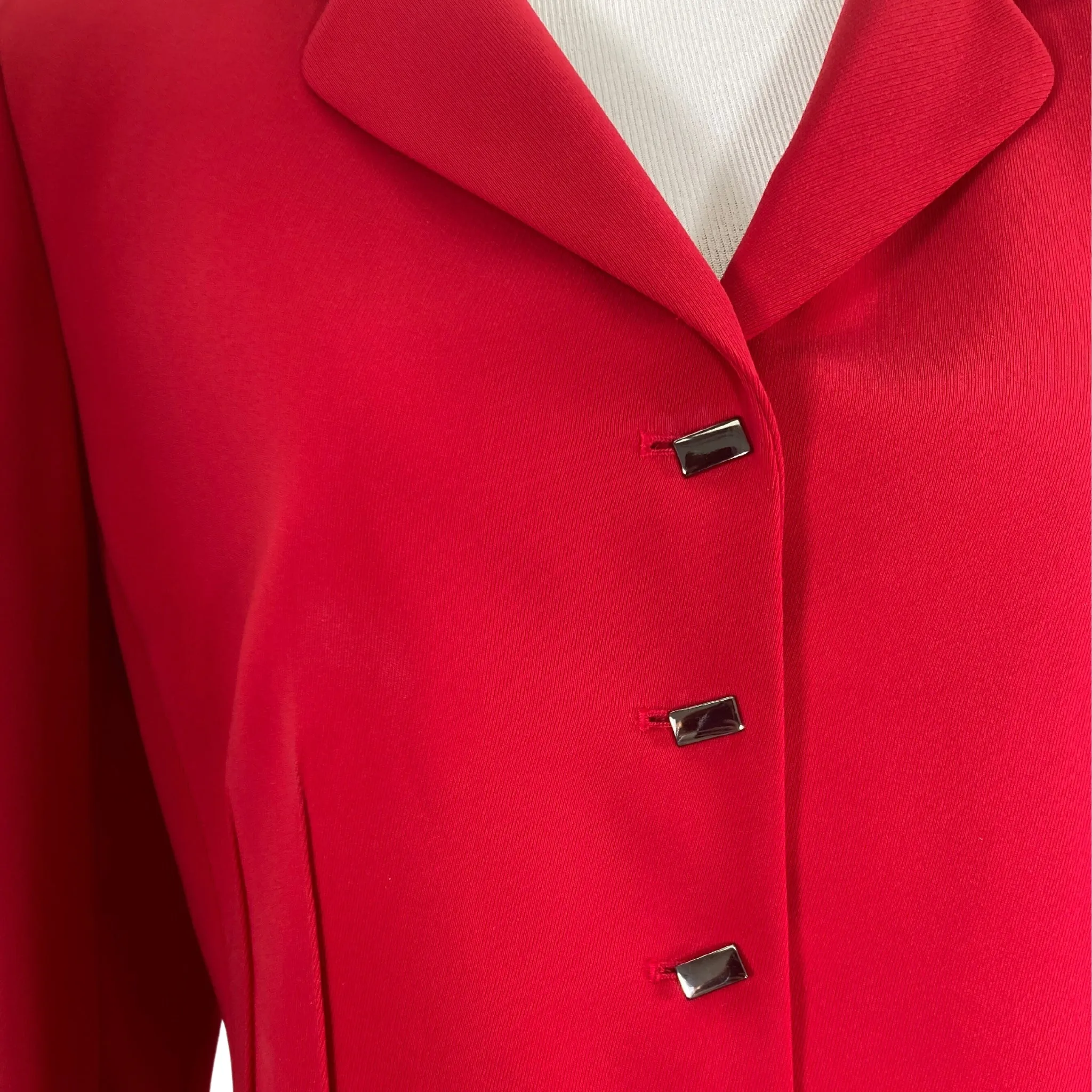 Tahari Cherry Red Skirt Suit Set