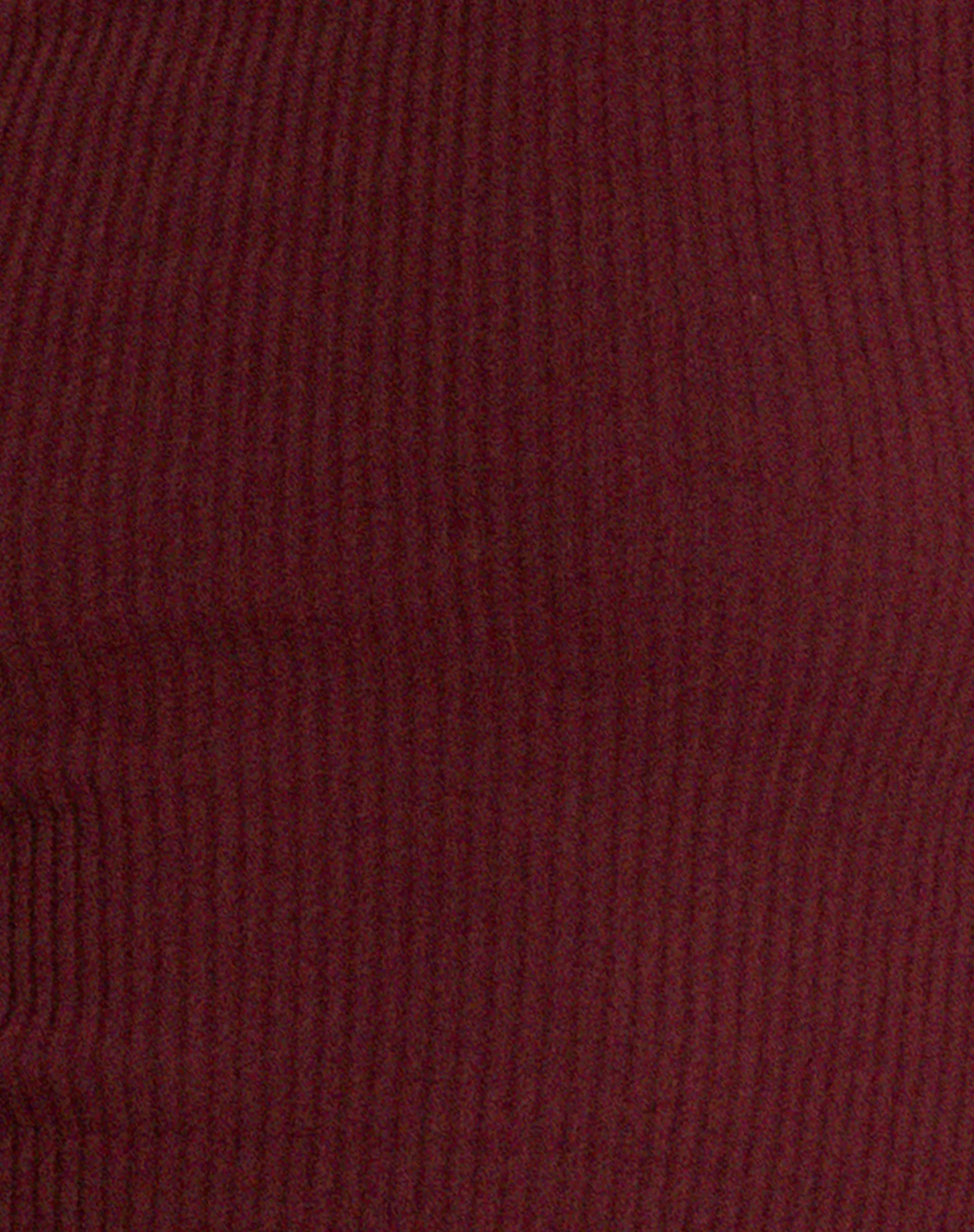 Tayon Long Sleeve Rib Top in Marron