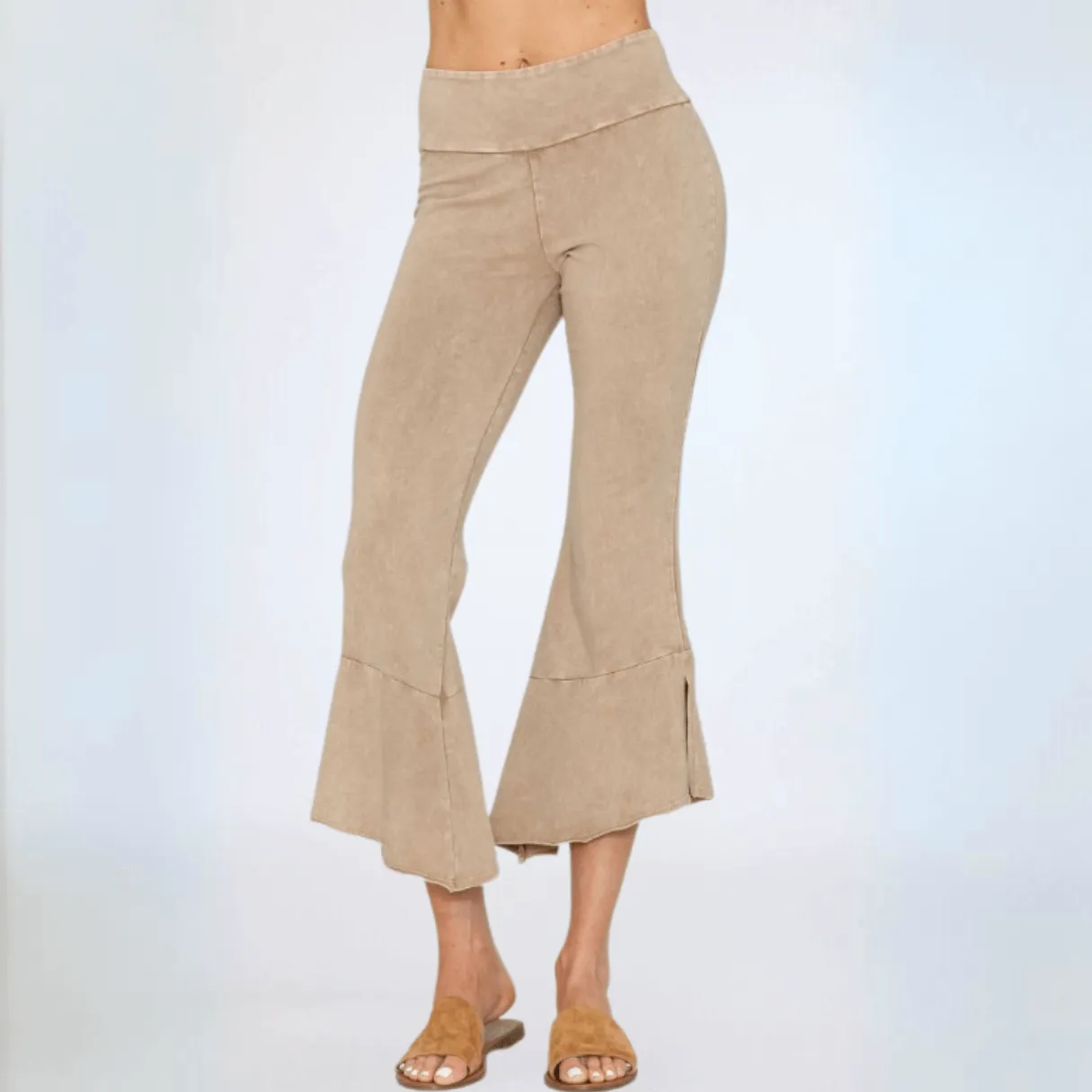 Tulip Hem Cotton Capri Pants Made in USA